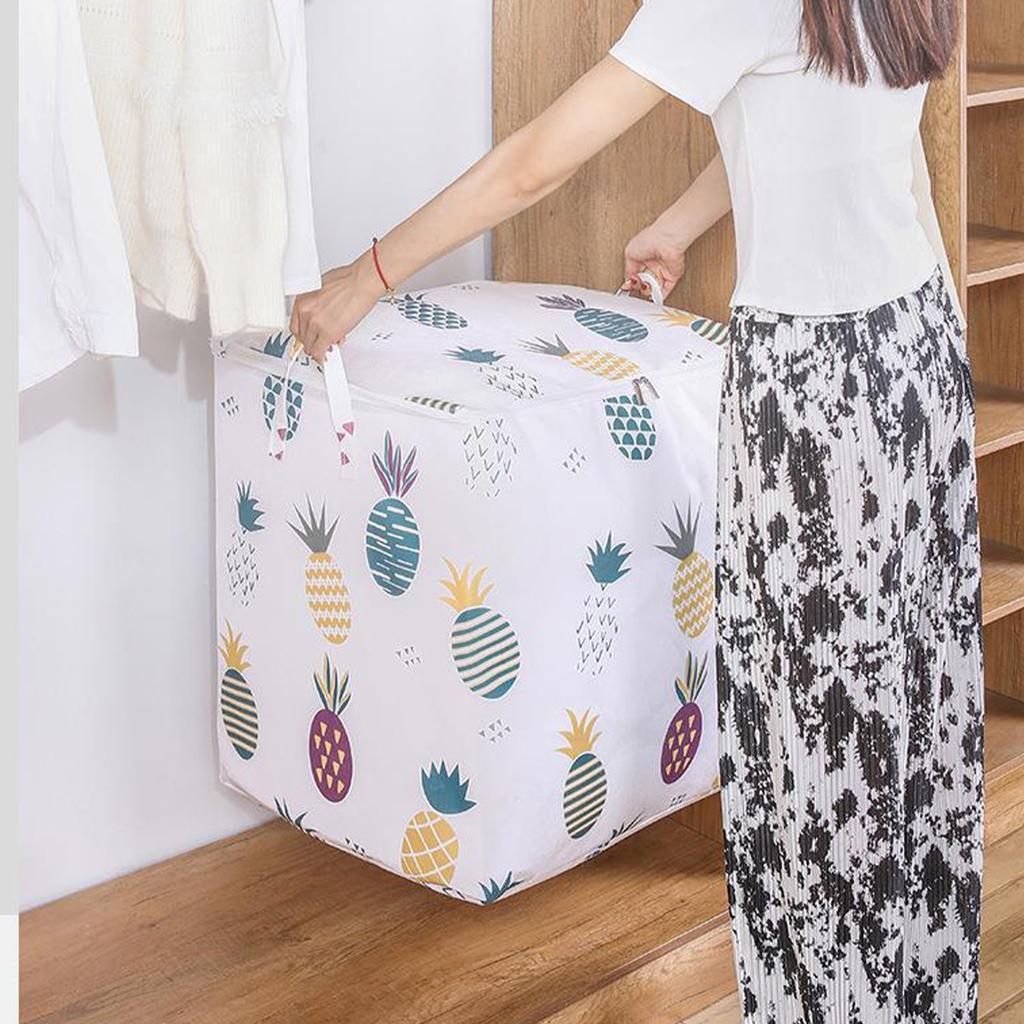 Cloth Packaging Bag Large Capacity Waterproof Non Woven Fabric Collapsible Storage for Quilt Clothes