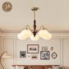 Wabi-Sabi Vintage Persimmon Pendant Light - Retro Solid Wood Eye-Protecting Fixture for Living Room, Study, Bedroom
