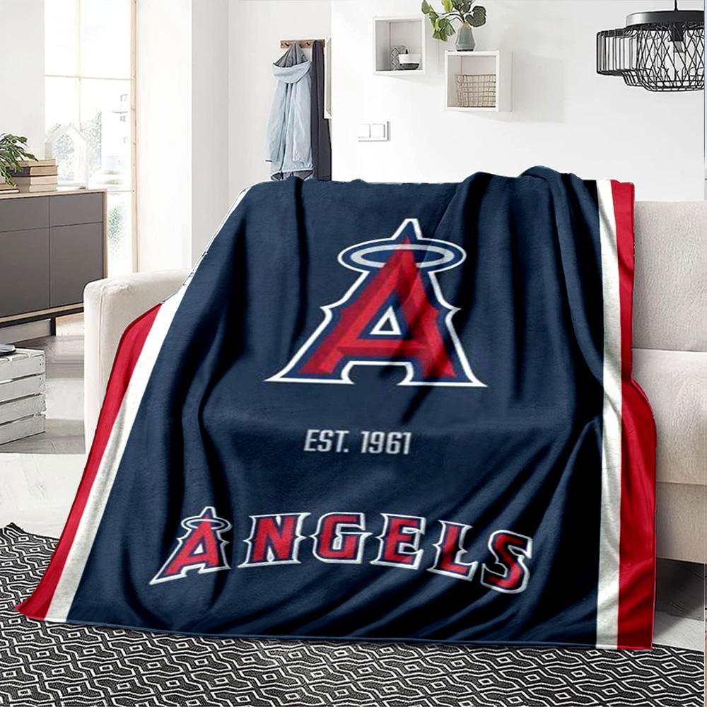 Los Angeles Angels Print Flannel Blanket High Quality Warm Comfortable Cover for All Seasons Perfect for Gifts Home Decor