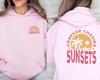 Season, Chasing Sunset Letter Print Long Sleeve Top Fashion Women's Hooded Sweater