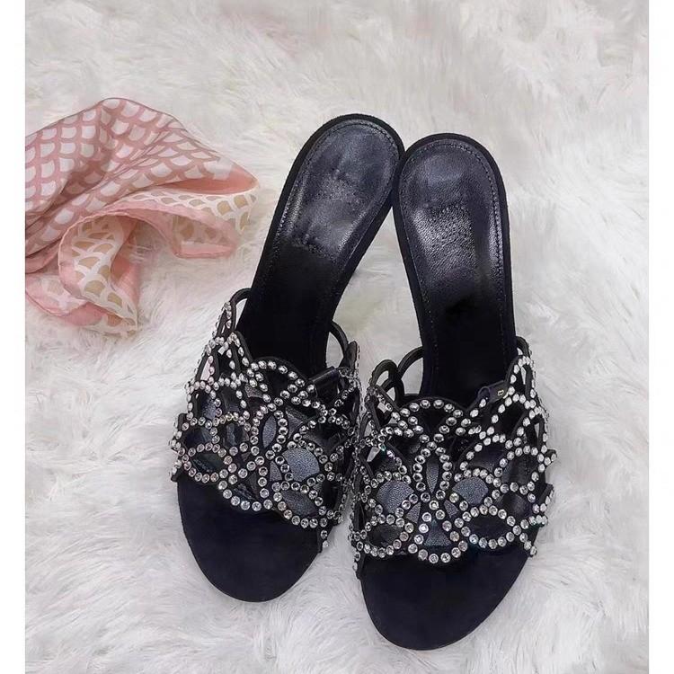 Fashion Crystal Women's High Heels Slippers Sexy Heeles Shoes 2025 Trend Summer New Sandals Pumps Elegant Stilettos Zapatillas De Mujer