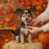 Pet Party Costume Accessory Halloween Bat Hat, Red Horn Pumpkin Cat Funny Hat Wings Felt for Cats Small And Medium Dogs Soft