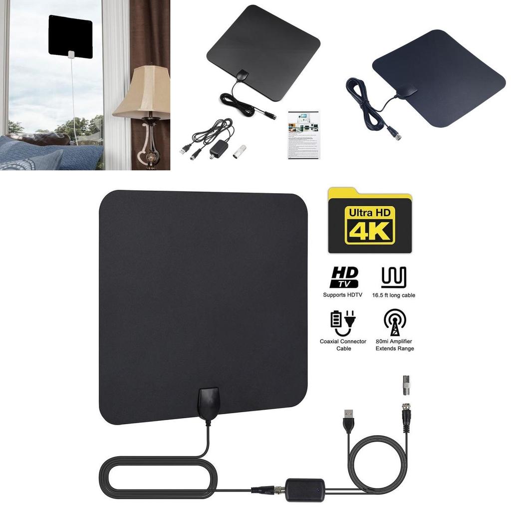 Indoor Hdtv Antenna With 30dbi Gain For Home Theater Setup And Digital Tv Reception