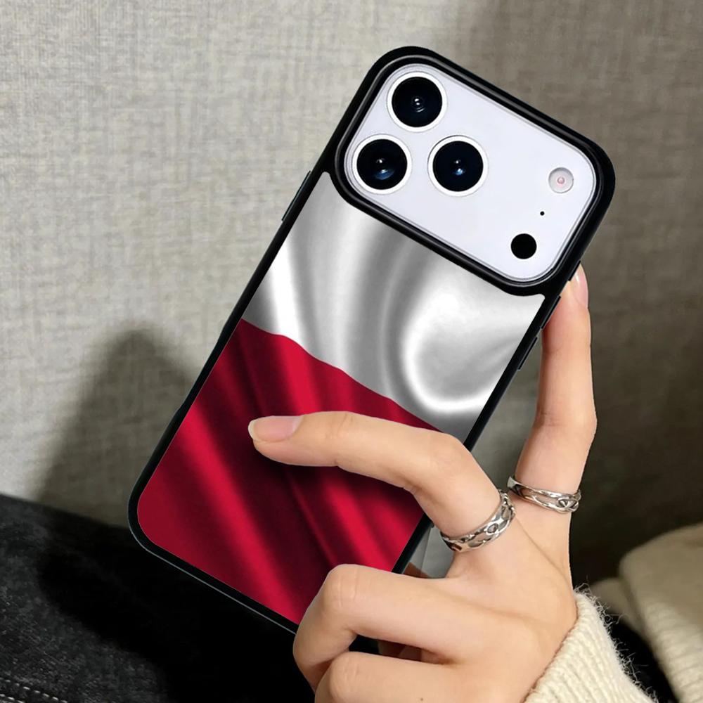 Capa Case for iPhone 17 Air 16 Pro Max 15 Plus 11 13 Mini 14 12 Back Phone Cover Poland Polish Flag soft