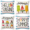 Pillow Cover Summer Linen Printed Letters Living Room Sofa Cushion Pillow Cover Home Supplies Fresh Home