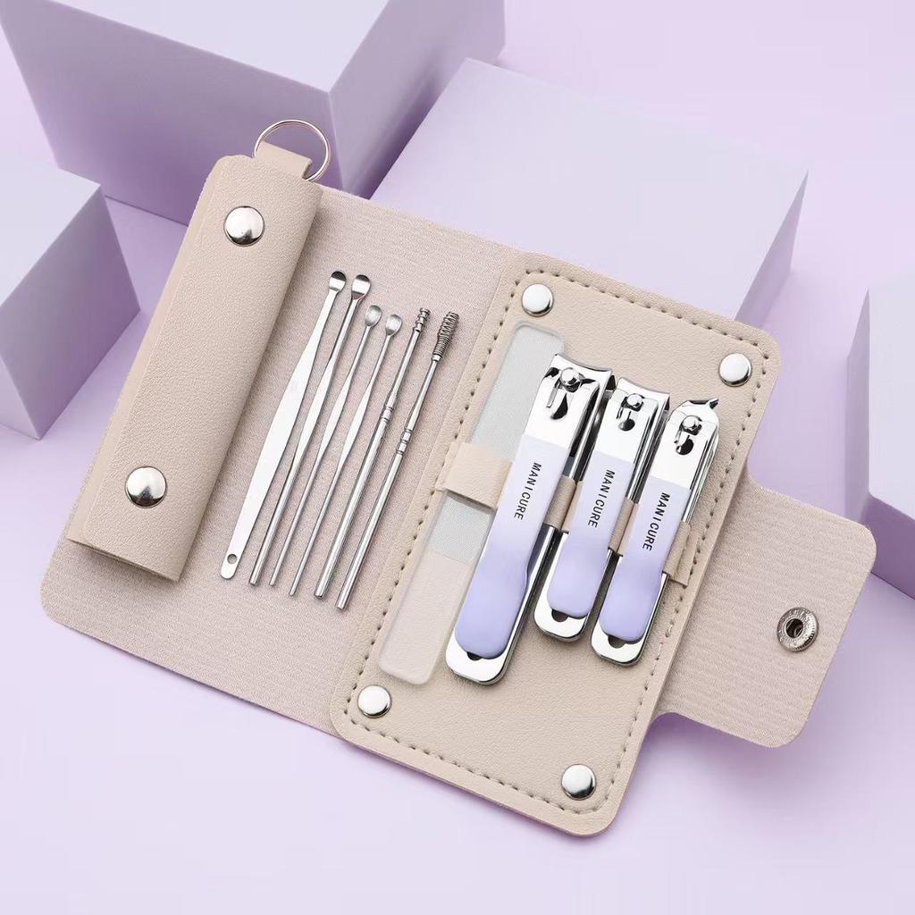 "Kit de Herramientas Portátil Profesional para Manicura y Pedicura con Cortauñas y Tijeras"