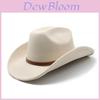 Cowboy Hat Wool Felt Large Brim Sun Protective For Summer Fashion Lovers