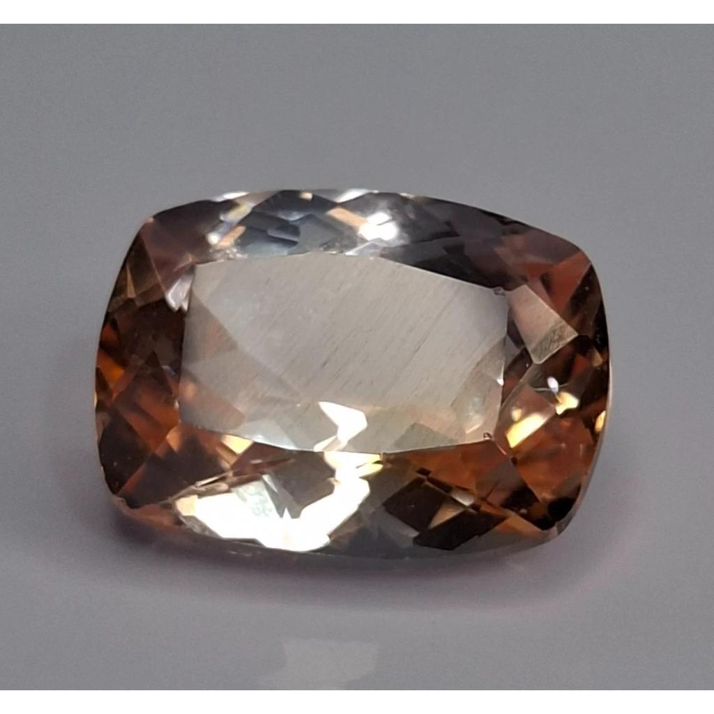Certified Natural Peach Morganite Cushion Cut 8-10 Ct Stunning Loose Gemstone