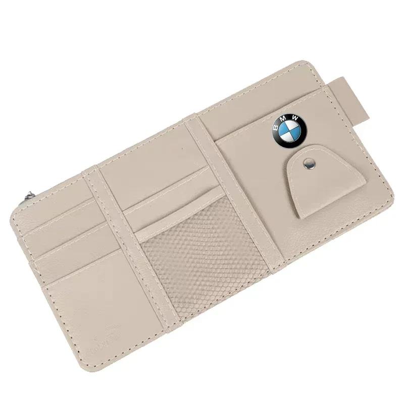 X4 X5 X6 2025 Car For BMW Car Sun Visor Organizer Multi-Pocket Auto Interior Accessories Zipper Pocket Organizer For BMW X3 X4 F