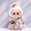 Sequined Dress Sitting Labubu Time Cloth Handmade 17cm Plush Dolls Clothes  Children Gift