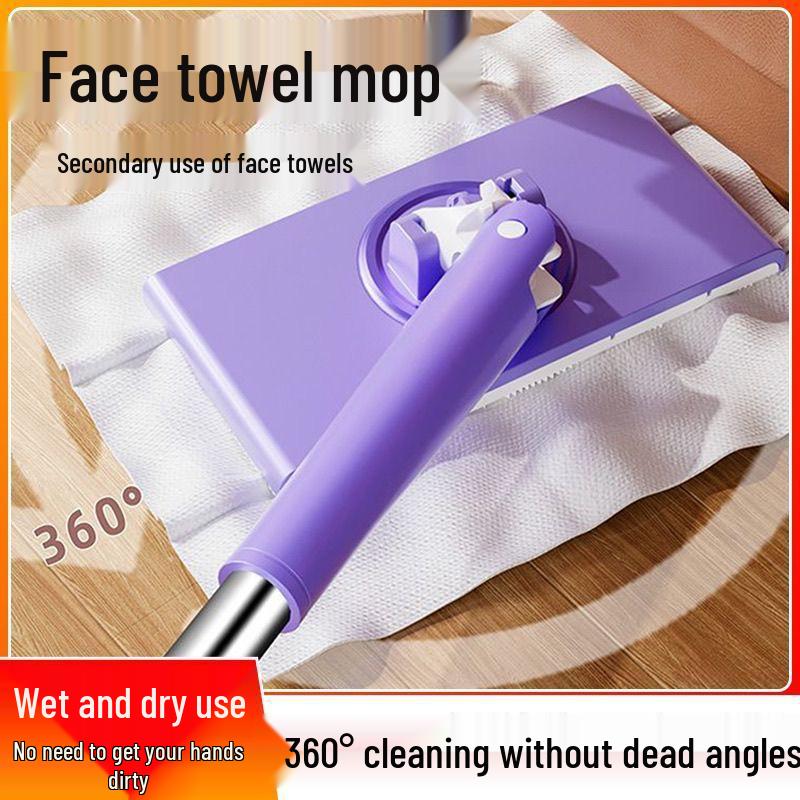 Automatic Wall and Floor Cleaning Cloth: Clip-On Face Wash, No-Hand Wash Mop, Wet Wipe