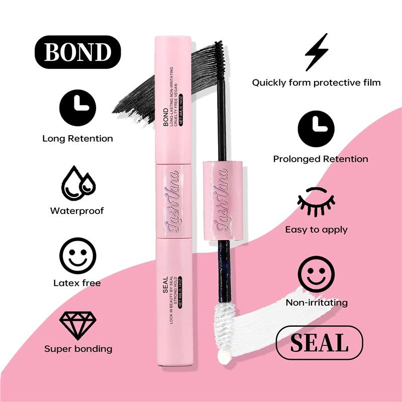 DIY sada prodlužování řas Řasy 200 KS Shluky Lash Bond and Seal Make-up Nástroje pro lepení řas Lepení Lepidlo Příslušenství