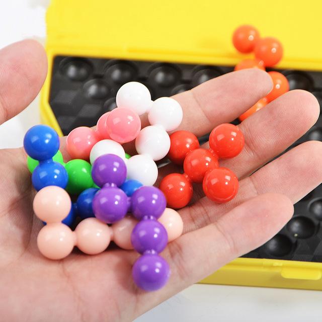IQ Pyramid Beads Puzzle Logic Mind Brain Teaser Educational Game Toys For Children Kids Pyramid Beads Puzzle