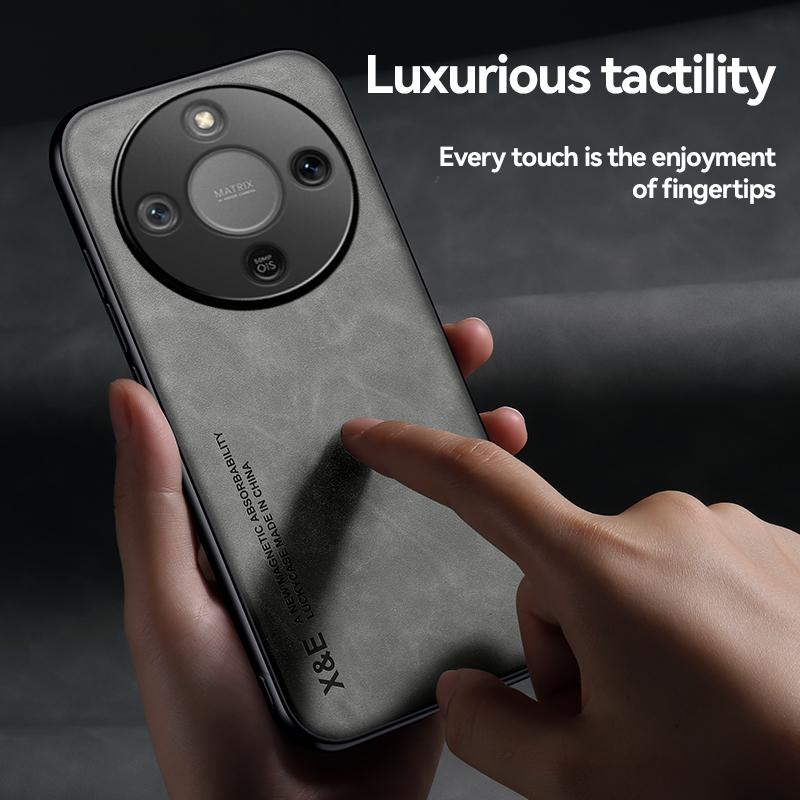 KEYSION Luxus Retro PU Bőr Telefon Tok HONOR X9d 5G-hez Puha Szilikon+PC Ütésálló Telefon Hátlap Huawei Magic 8 Lite-hoz