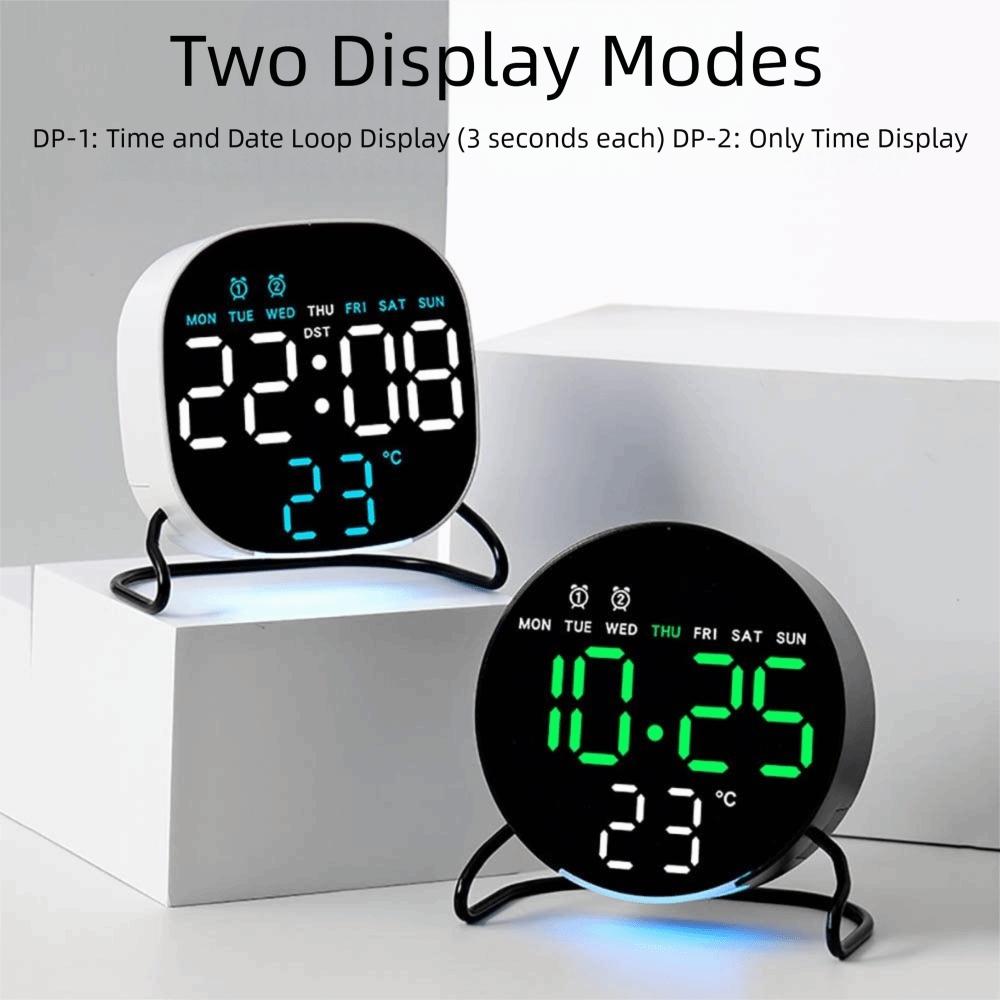 Multi-functional Digital LED Clocks Atmosphere Lights Display Table Clock  Home Decor