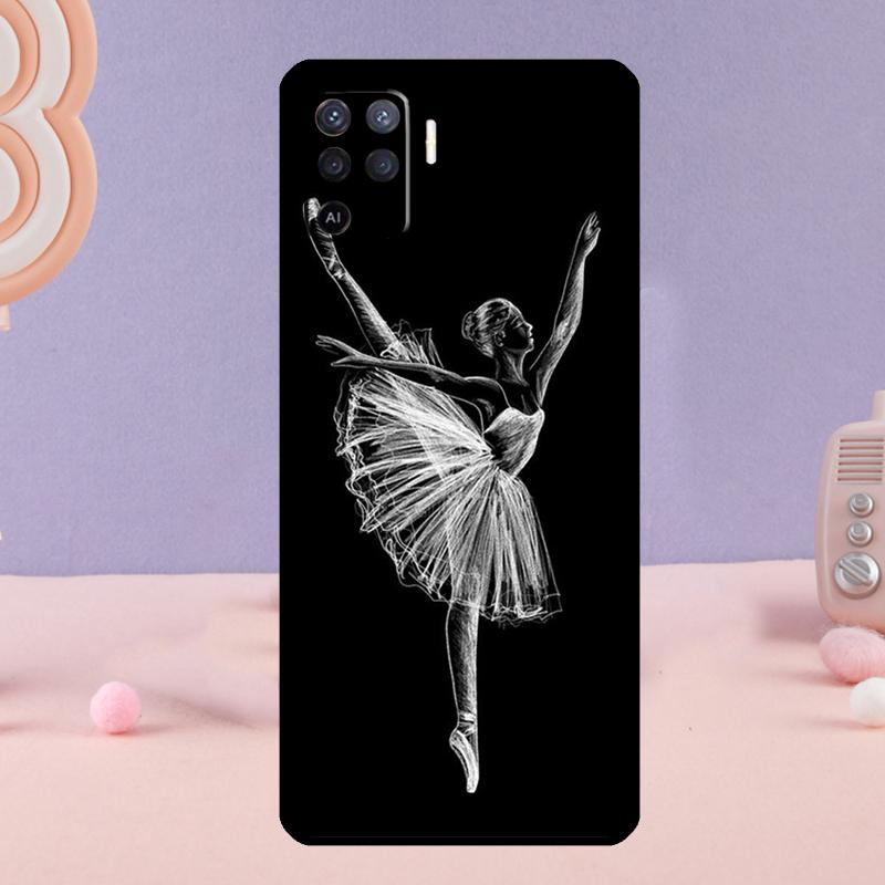 Ballet Ballerina Dancer Phone Case For Oppo A38 A18 A58 A78 A98 A79 A40 A60 A80 A16 A76 A96 A15 A74 A94 A54 A77 A17