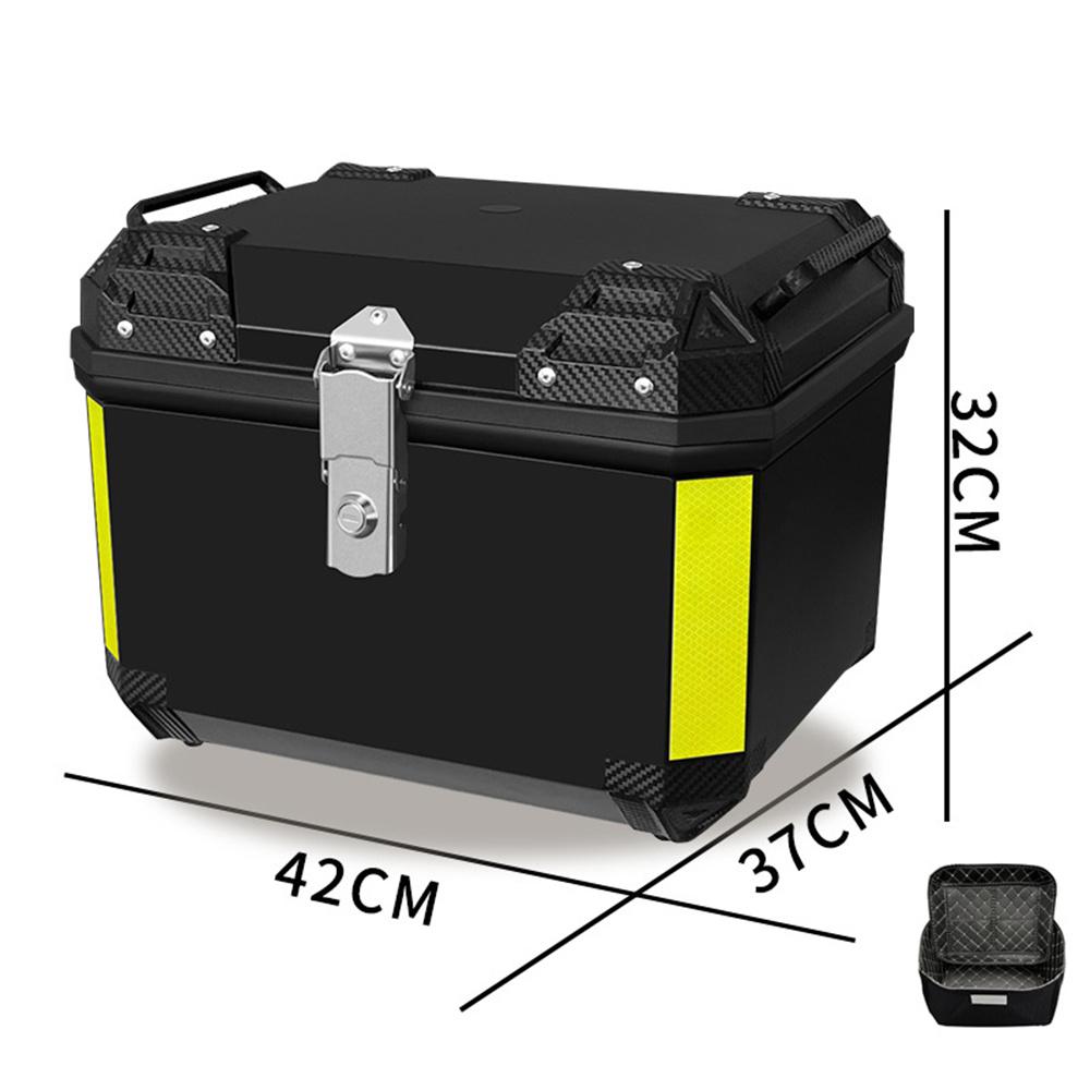 45L Motorcycle Helmet Waterproof Box Rear Luggage Tool Box With Lining