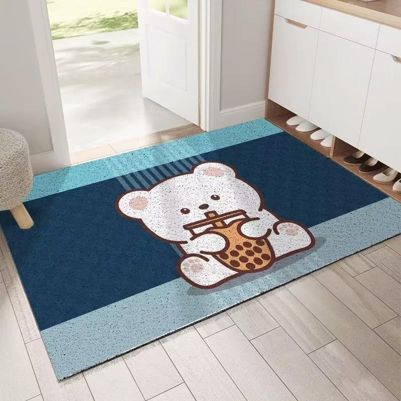 Entrance Doormat Panda Rabbit Pattern Room Decoration Carpet Living Room Wear-resistant Dirt Resistant Rug Home Decoration