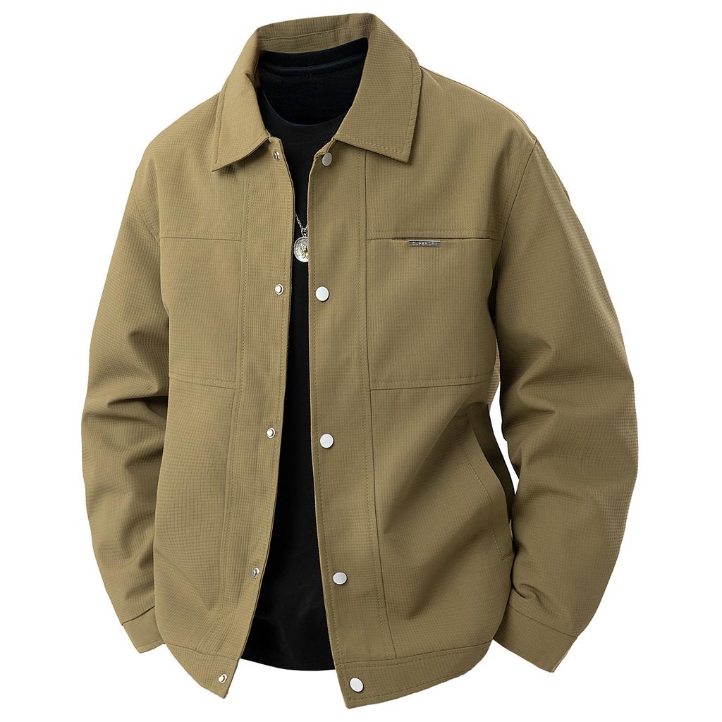 Men's Spring and Autumn Style New Fashion Fashion Spring Lapel Work Top Men's Business Casual Jacket