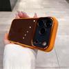 iPhone 11-15 Pro Max Electroplated Lens Solid Color Drop-Proof Case