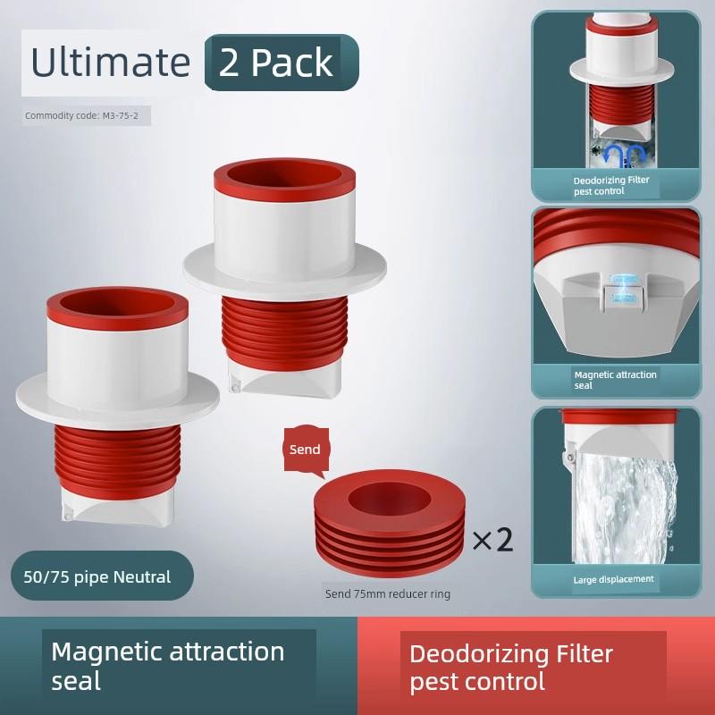 Floor Drain Deodorizing Filter Sealing Plug Bathroom Kitchen Check Valve Drain Pipe Anti-Odor Downcomer Neutral Closure Handy Gadget
