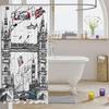 Feelyou Big Ben Shower Curtain for Bathroom Kids London Bridge Fabric Bath Curtain with Hooks UK Famous Telephone Booth Decor Waterproof Polyester
