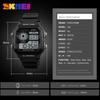 Skmei Fashion Men PU Strap Multifunction Waterproof Watches Alarm Male Digital Watch Reloj Hombre Outdoor Sport Watch 1299