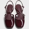 Fashion 2025 New Fashion  Narrow Band Buckle Strap Women Pumps  Elegant Square Toe High Heels Wedding Party Shoes