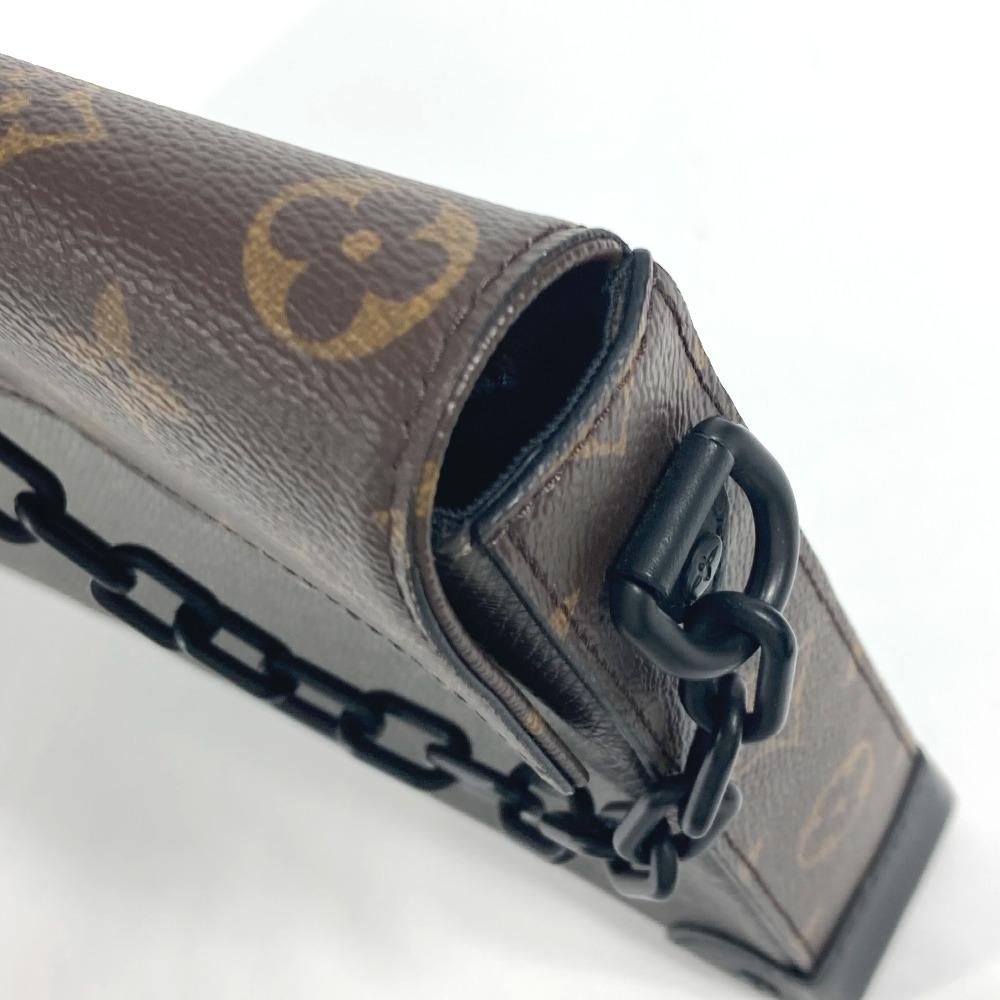 Louis Vuitton M30583 Taiga Monogram Pochette Steamer Bag Pouch Chain Flap Clutch