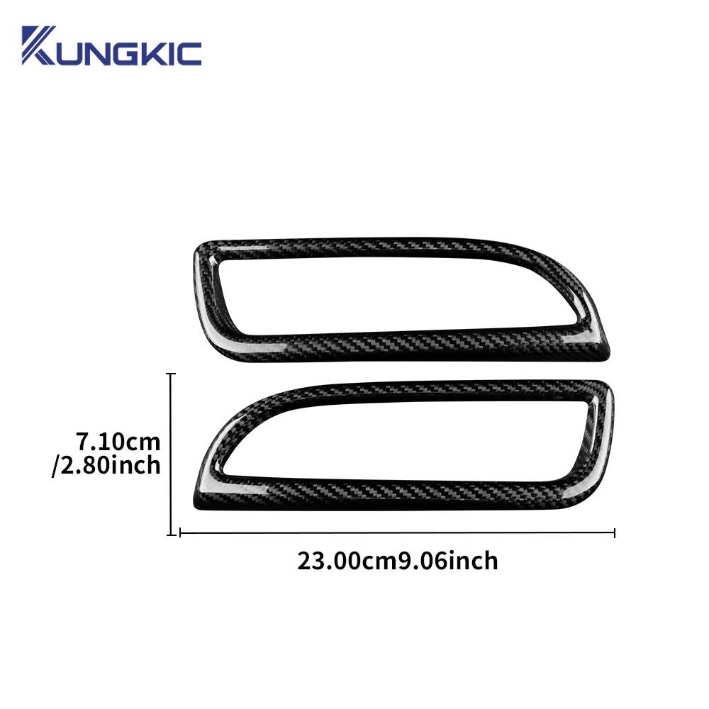 Real Hard Carbon Fiber Sticker For Abarth 595 695 2017 2018 2019 2020 2025 2025 2025 2025 Rear Rear Fog Light Frame 1Pair