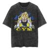 Oversized Anime T-shirt Man Women Vintage Washed Short Sleeve Tee Streetwear Loose Casual Top Summer Y2k
