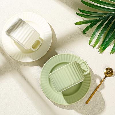 Milk White High-Value Coffee Cup Ceramic Mug Household Afternoon Tea Cup Saucer Set Nordic Ins Couple Water Cup