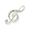 GEM Plus Lapel Musical Clef Pin KS38003 Color X Treble Pin, Note/treble Design, Brooch, Music, (silver Clef)