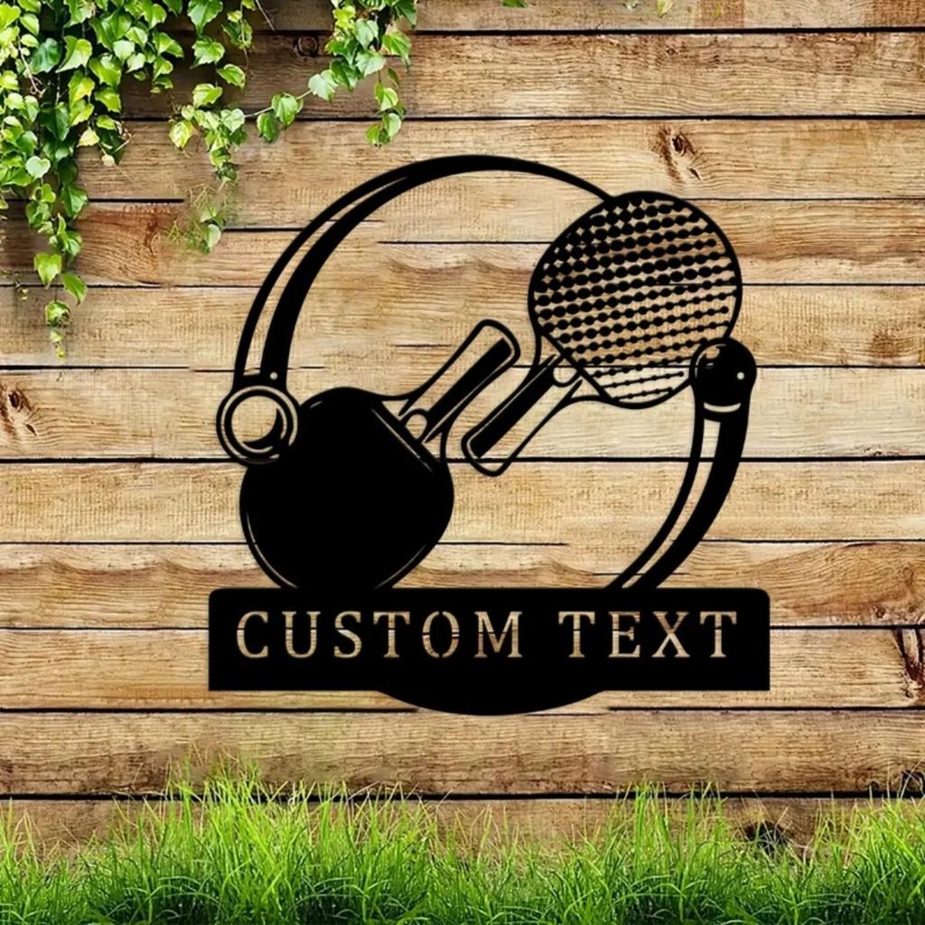 Customized Personalized Table Tennis Metal Sign Fan Focused Wall Art Sports Decor