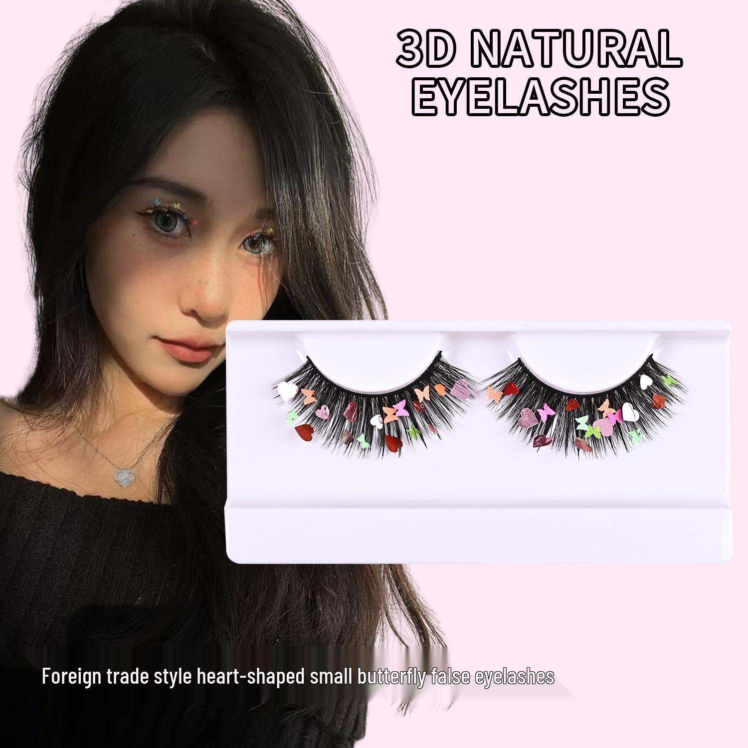 

3D Butterfly Glitter False Eyelashes - Fluorescent Diamond Holiday Edition