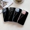 Black for iPhone17 star metallic paint mobile phone protective case 13 fine hole 16/15/14 glass 12 premium simple