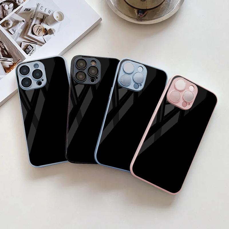 Black for iPhone17 star metallic paint mobile phone protective case 13 fine hole 16/15/14 glass 12 premium simple