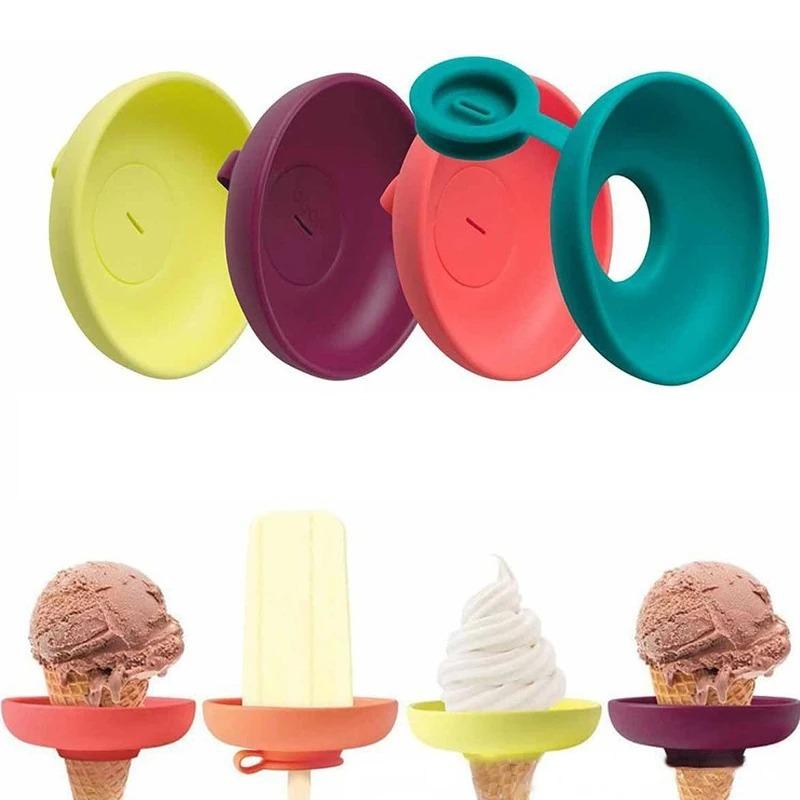 Silicone Drip - Proof Popsicle Holder Reusable Anti-Drip Ice Cream Holder Portable Popsicle Protector for Kids Ice Cream BJL008