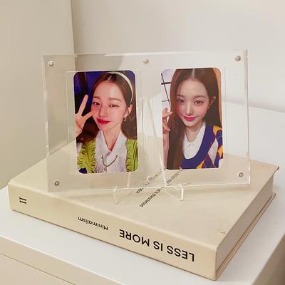 Acrylic Photo Frame Kpop Photocard Holder Transparent Card Frame Picture Display Stand Kpop Photo Support Bedroom Desktop Decor