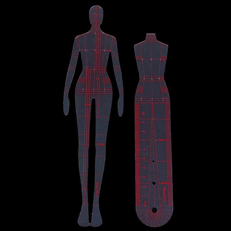 1 Set Women Fashion Drawing Ruler Figure Drawing Template for Fashion Design Fashion Sketch Template Female
