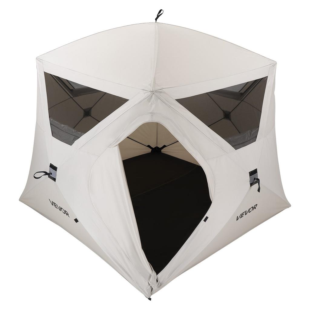 Camping Tent, 4 Person Pop Up Instant Cabin Tent with Large Mesh Windows, 60 Seconds Easy Setup, Portable Cabin Hub Tents with Carry Bag for Family