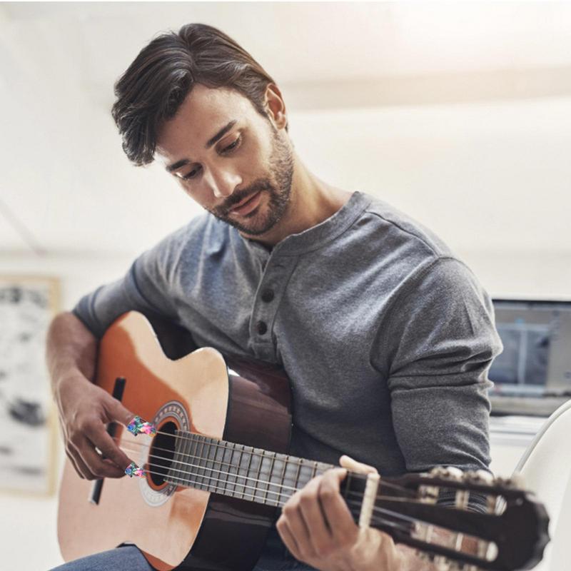 1 Set Guitar Picks 1 Thumb 3 Finger Acoustic Nail Jim Guitar Banjo Thumb Picks Plectrum For Guitar Accessories