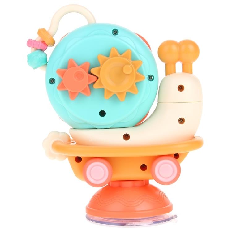 Sensory Snail Ride-On 4-in-1 Spinner with Suction Cup for Kids - Green