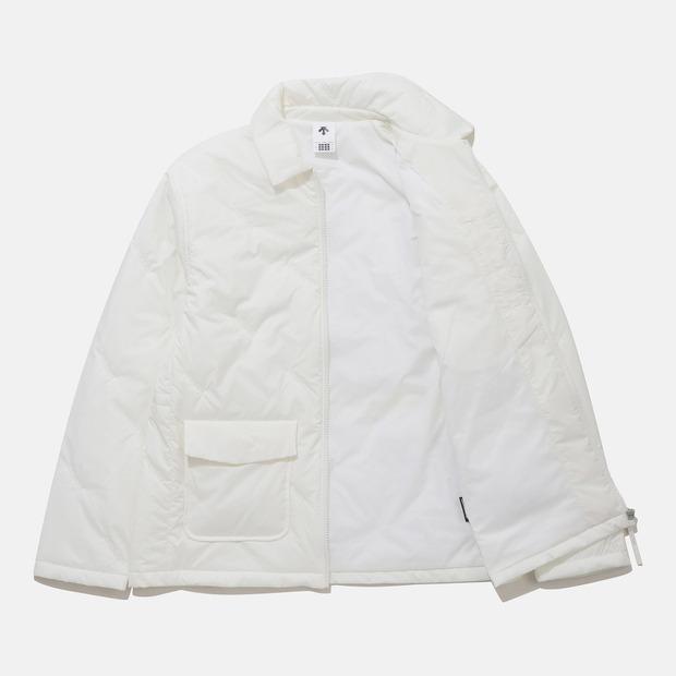 Descente Women'S Oversized Lightweight Quilted Padded Jacket Ivory (Sp322Upd99)
