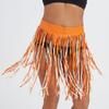 Women's European & American Tassel PU Leather Dance Skirt - Sexy, Fashionable Nightclub Hip Skirt