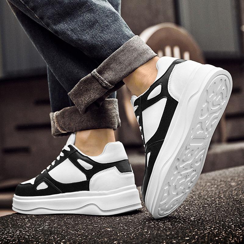Men Elevator Shoes Oxford Sneakers Lift Insole 6CM Height Increase Summer Sports Plus Size 36-45