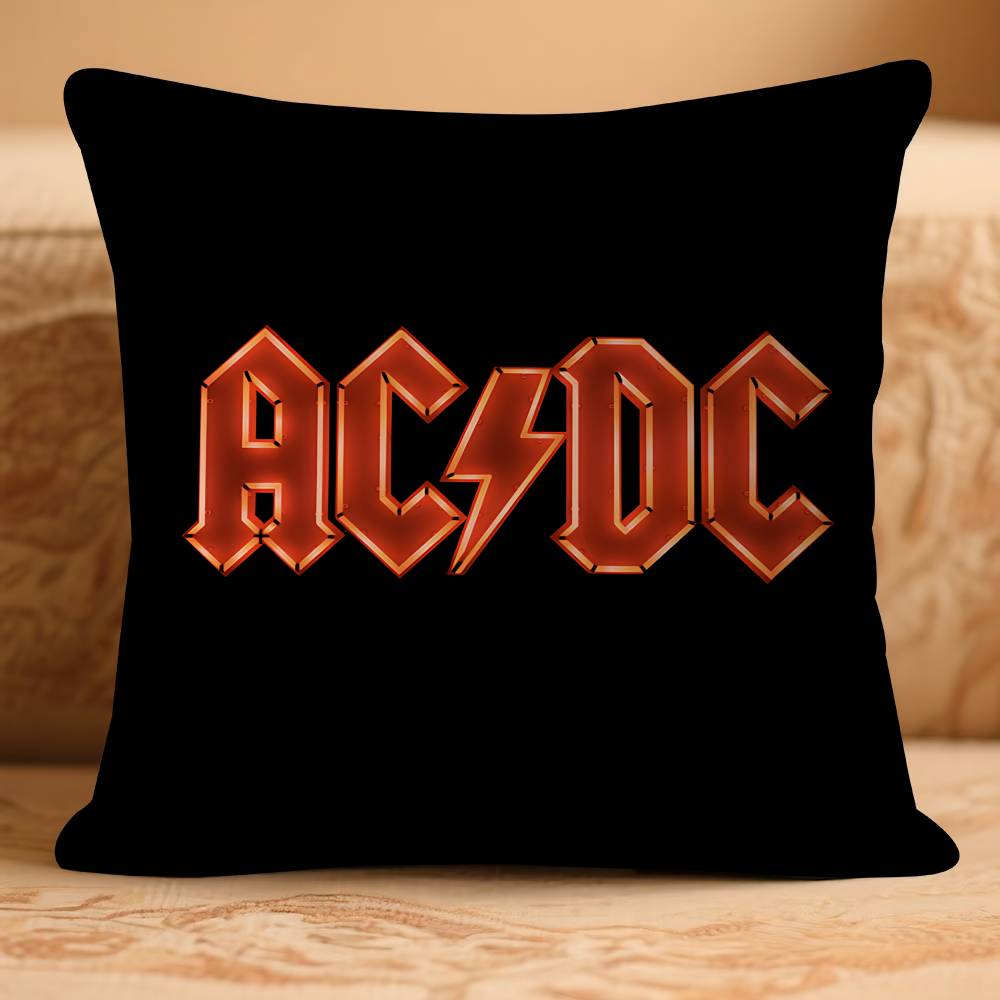 Rockartist A-AC D-DC Band Kuddfodral Tum Gårdshusdekor Hem Prydnadskuddfodral För Soffdekorationer