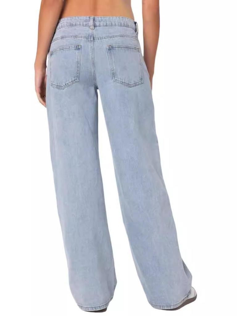 Russian Fashion: Women's High Waist Extra Long Wide Leg Jeans 2025