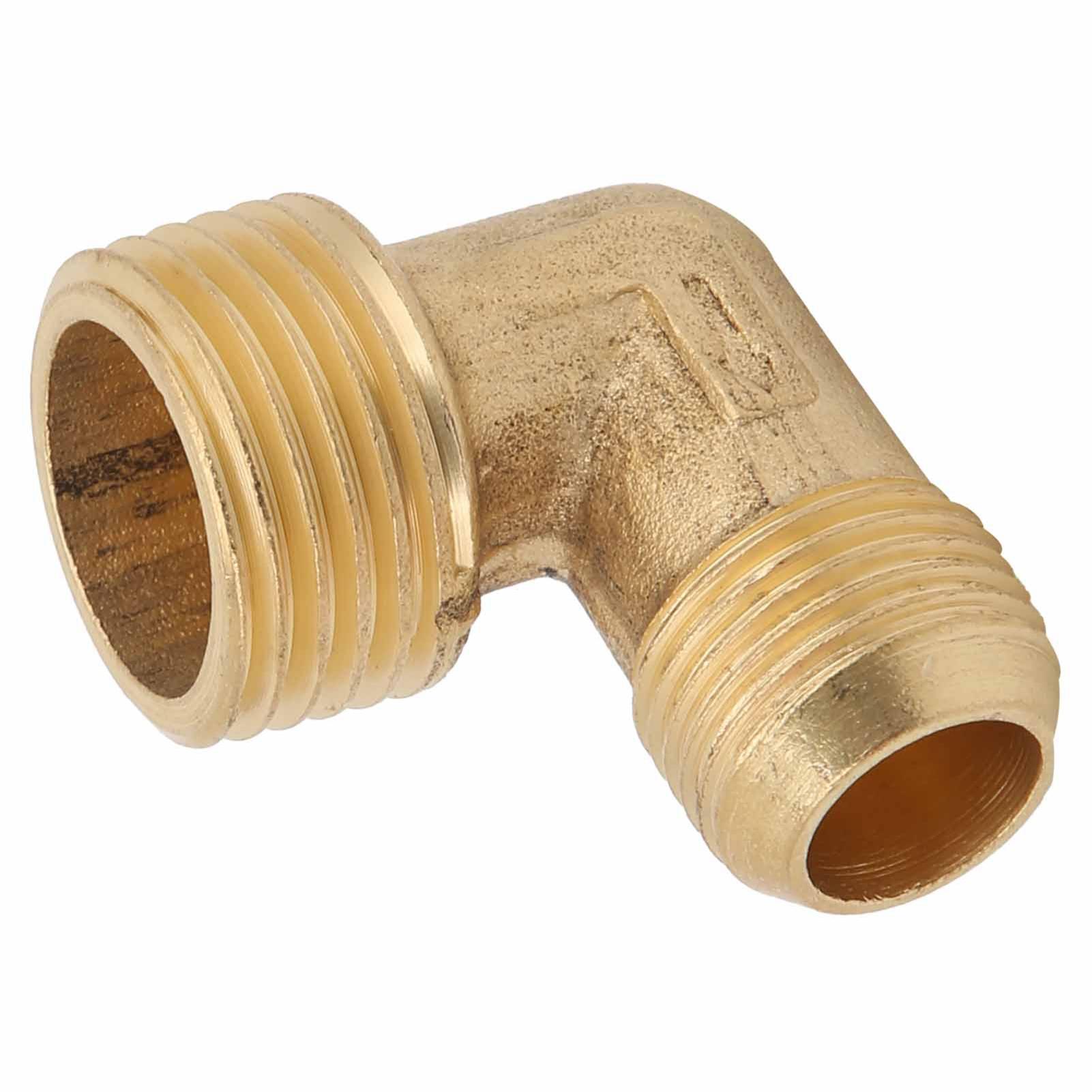 

1100W Air Compressor 90 Degree Elbow Brass 1‑Way Check Valve Accessories Fittings1 2x3 8 with Chamfer