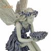 Hagefugl Mater Resin Statue Utendørs Terrasse Gård Plen Frittstående Eventyr Trehus Dyreskulptur Ornament Fuglebad Skål Vanning Fôring